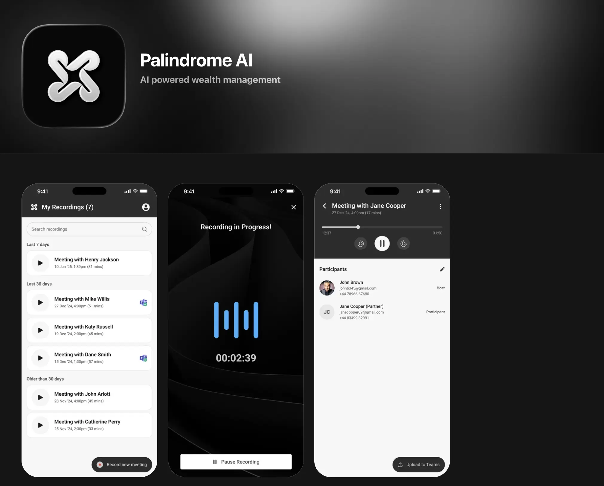Palindrome, AI mobile app built with React Native